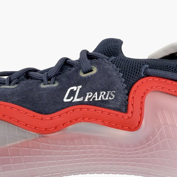 Christian Louboutin Arpoador Drawstring Sneakers Blue Suede Size 39 US 9 Women's - Picture 11 of 16